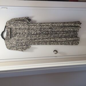 Elegant Black and White Patterned Dress